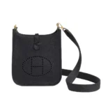 Hermes Women Evelyne 16 Amazone in Clemence Leather-Black/Gold