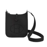 Hermes Women Evelyne 16 Amazone in Clemence Leather-Black/Silver