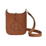 Hermes Women Evelyne 16 Amazone in Clemence Leather-Brown/Gold
