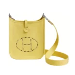 Hermes Women Evelyne 16 Amazone in Clemence Leather-Yellow/Silver