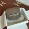 Hermes Women Roulis Mini Bag in Evergrain Calfskin-Gray/Silver