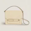 Hermes Women Roulis Mini Bag in Evercolor Calfskin-White/Gold 10 Hermes Women Roulis Mini Bag in Togo Leather-WhiteSilver