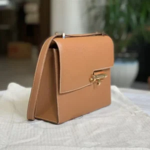 Hermes Women Verrou 21 Bag in Epsom Leather-Brown/Gold
