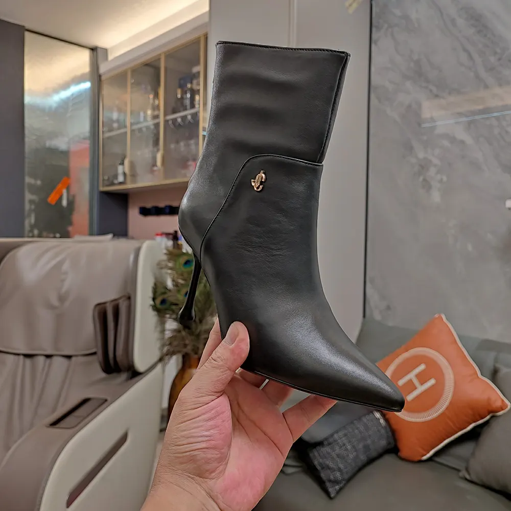 Jimmy Choo Women Cycas Ankle Boot 80 Black Nappa Leather Ankle Boots 8 Jimmy Choo Women Cycas Ankle Boot 80 Black Nappa Leather Ankle Boots