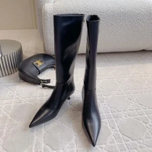 Jimmy Choo Women Cycas Knee Boot 95 Black Nappa Leather Knee-High Boots
