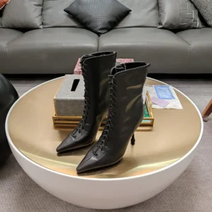 Jimmy Choo Women Scarlett Ankle Boot 95 Black Nappa Leather Boots