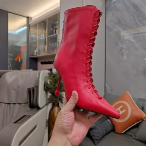 Jimmy Choo Women Scarlett Ankle Boot 95 Postbox Red Nappa Leather Boots