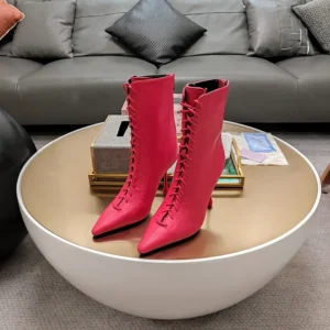 Jimmy Choo Women Scarlett Ankle Boot 95 Postbox Red Nappa Leather Boots