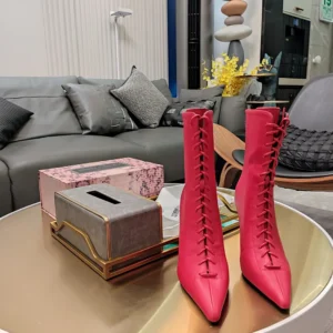 Jimmy Choo Women Scarlett Ankle Boot 95 Postbox Red Nappa Leather Boots
