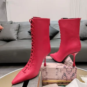 Jimmy Choo Women Scarlett Ankle Boot 95 Postbox Red Nappa Leather Boots