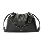 Loewe Unisex Large Flamenco Purse in Mellow Nappa Lambskin-Black