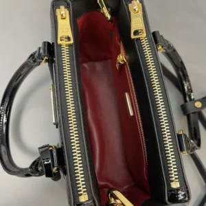 Prada Women Prada Galleria Patent Leather Mini Bag-Black