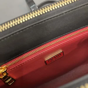 Prada Women Prada Galleria Patent Leather Mini Bag-Black