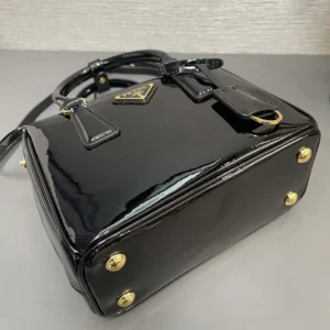 Prada Women Prada Galleria Patent Leather Mini Bag-Black