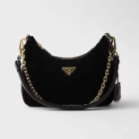 Prada Women Re-Edition Velvet Mini-bag-Black 1BC204