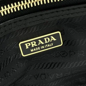 Prada Women Re-Nylon and Leather Small Top-handle Bag with Padlock