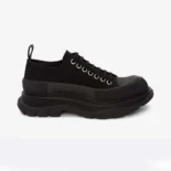 Alexander Mcqueen Unisex Tread Slick Lace Up in Black