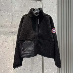 Canada Goose Women Beige Simcoe Fleece Jacket-Black