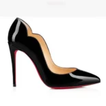 Christian Louboutin Women Hot Chick 100 mm Pumps Patent Calf Leather Black