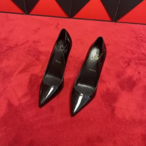 Christian Louboutin Women Hot Chick 100 mm Pumps Patent Calf Leather Black