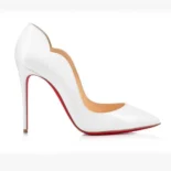 Christian Louboutin Women Hot Chick 100 mm Pumps Patent Calf Leather White