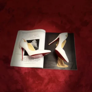 Christian Louboutin Women Hot Chick 100 mm Pumps Patent Calf Leather White
