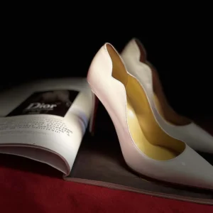 Christian Louboutin Women Hot Chick 100 mm Pumps Patent Calf Leather White