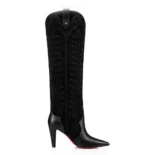 Christian Louboutin Women Santia Botta 85 mm Boots Calf leather and Veau Velours-Black