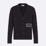 Christian Dior Couture Cardigan Black Cashmere Jersey