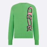 Dior Men DIOR AND LEWIS HAMILTON Sweater Green Virgin Wool and Cashmere Intarsia