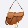 Dior Women CD Saddle Bag Strap Golden Saddle Grained Calfskin