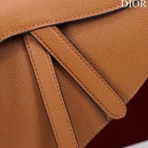 Dior Women CD Saddle Bag Strap Golden Saddle Grained Calfskin