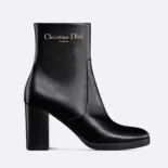Dior Women D-Town Heeled Ankle Boot Black Calfskin