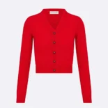 Dior Women Dioramour Twinset Red Cashmere Knit