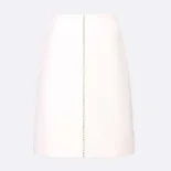 Dior Women Embroidered Skirt White Wool and Silk
