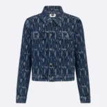 Jacket Cotton Denim with Blue Miss Dior Allover Motif