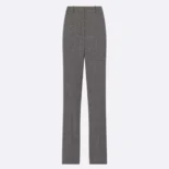 Dior Women Pants Gray Virgin Wool Tweed