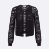 Dior Women Twinset Black Mohair and Wool Blend Lace