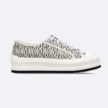 Dior Women Walk'n'Dior Platform Sneaker Embroidered Cotton-White/Black