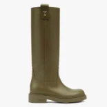 Fendi Women Fendi Filo Green Leather Boots 8W8574NA7F08YF