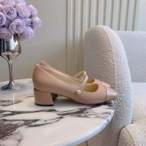 Jimmy Choo Women Elisa 45 Ballet Pink Nappa and Patent Leather Pumps