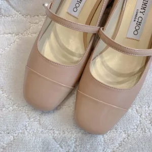 Jimmy Choo Women Elisa 45 Ballet Pink Nappa and Patent Leather Pumps