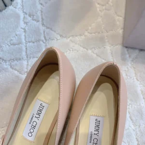 Jimmy Choo Women Elisa 45 Ballet Pink Nappa and Patent Leather Pumps