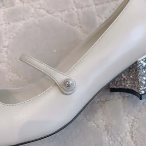 Jimmy Choo Women Elisa 45 SilverLatte Glitter Leather Pumps