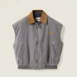 Miu Miu Women Chambray Blouson Vest GWB240