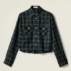 Miu Miu Women Plaid Shirt with Embroidered logo MK1907 12 Miu Miu Women Plaid Shirt with Embroidered logo MK1907