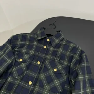 Miu Miu Women Plaid Shirt with Embroidered logo MK1907