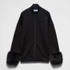 Prada Women Double Fleece High-neck Blouson 138634 11 Prada Women Double Fleece High-neck Blouson 138634