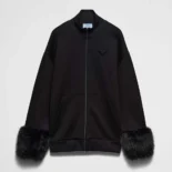Prada Women Double Fleece High-neck Blouson 138634