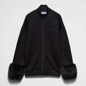 Prada Women Double Fleece High-neck Blouson 138634